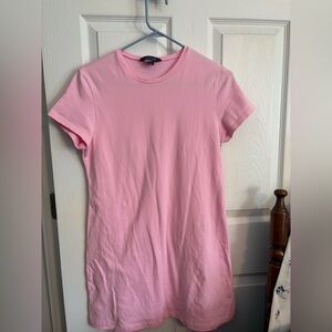 Lands' End Light Pink Short Sleeve Crewneck Tee Dress